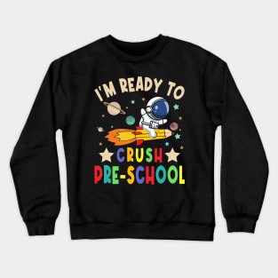 Ready To Crush preschool Boys Astronaut Back To School Crewneck Sweatshirt